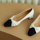 Elizabeth Cap Toe Low Heel Slip on Pumps